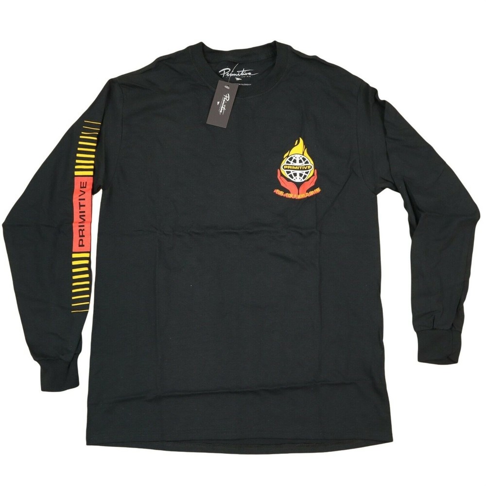 primitive skateboarding t shirt medium size / long sleeve tee with graphic tee